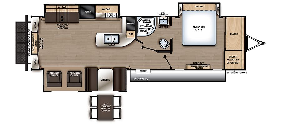 2019 COACHMEN CATALINA 333RETS Floorplan