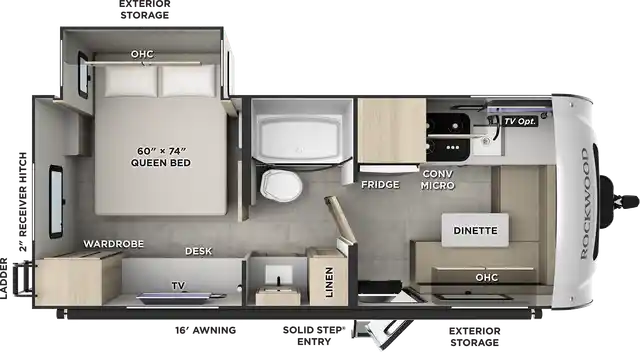 2026 ROCKWOOD GEO PRO 20BS Floorplan