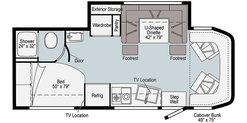 2022 WINNEBAGO VIEW 24J Floorplan
