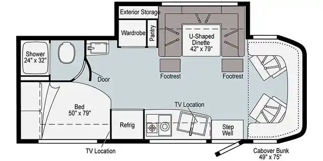 2022 WINNEBAGO VIEW 24J Floorplan