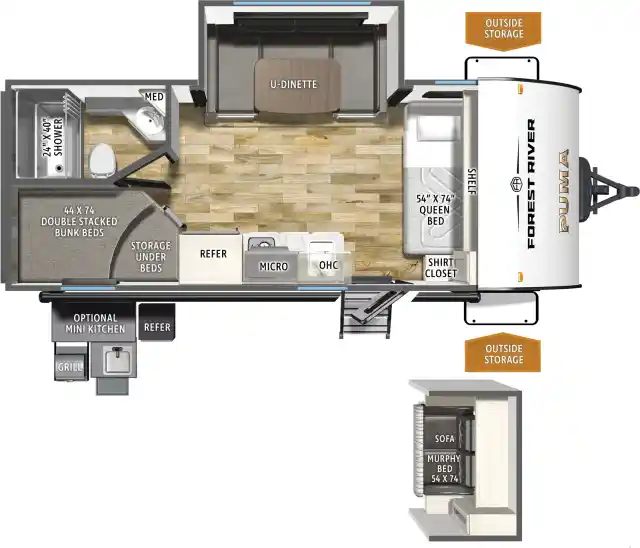 2026 Puma Camping Edition 18BHCE Floorplan