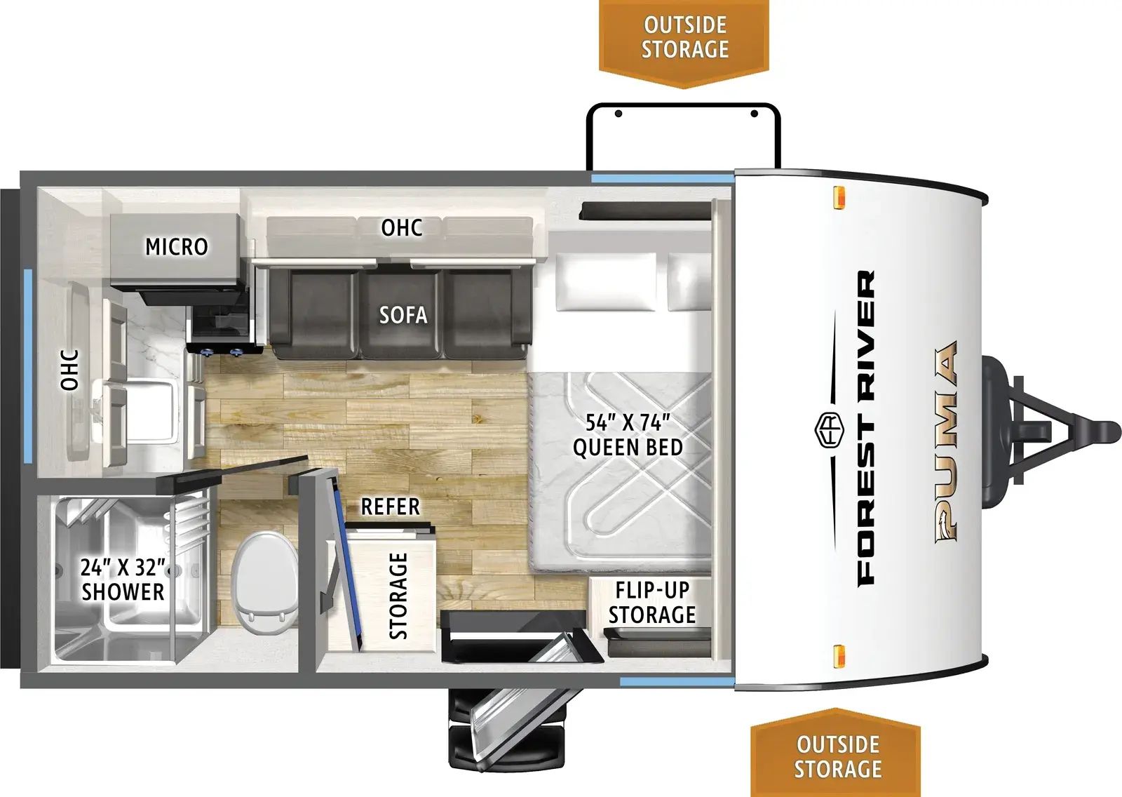 2026 PALOMINO PUMA 121RKCE Floorplan