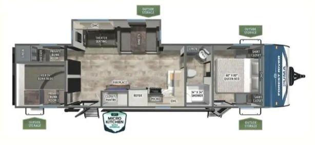 2027 PALOMINO PUMA 337BH Floorplan
