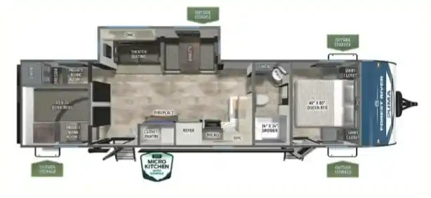 2027 PALOMINO PUMA 337BH Floorplan