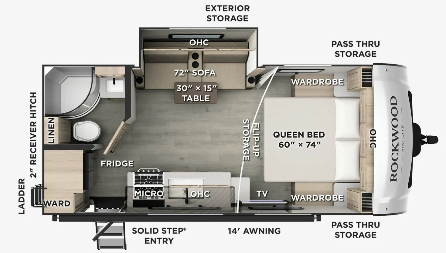 2027 ROCKWOOD MINI LITE 2109S Floorplan