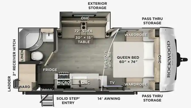 2027 ROCKWOOD MINI LITE 2109S Floorplan