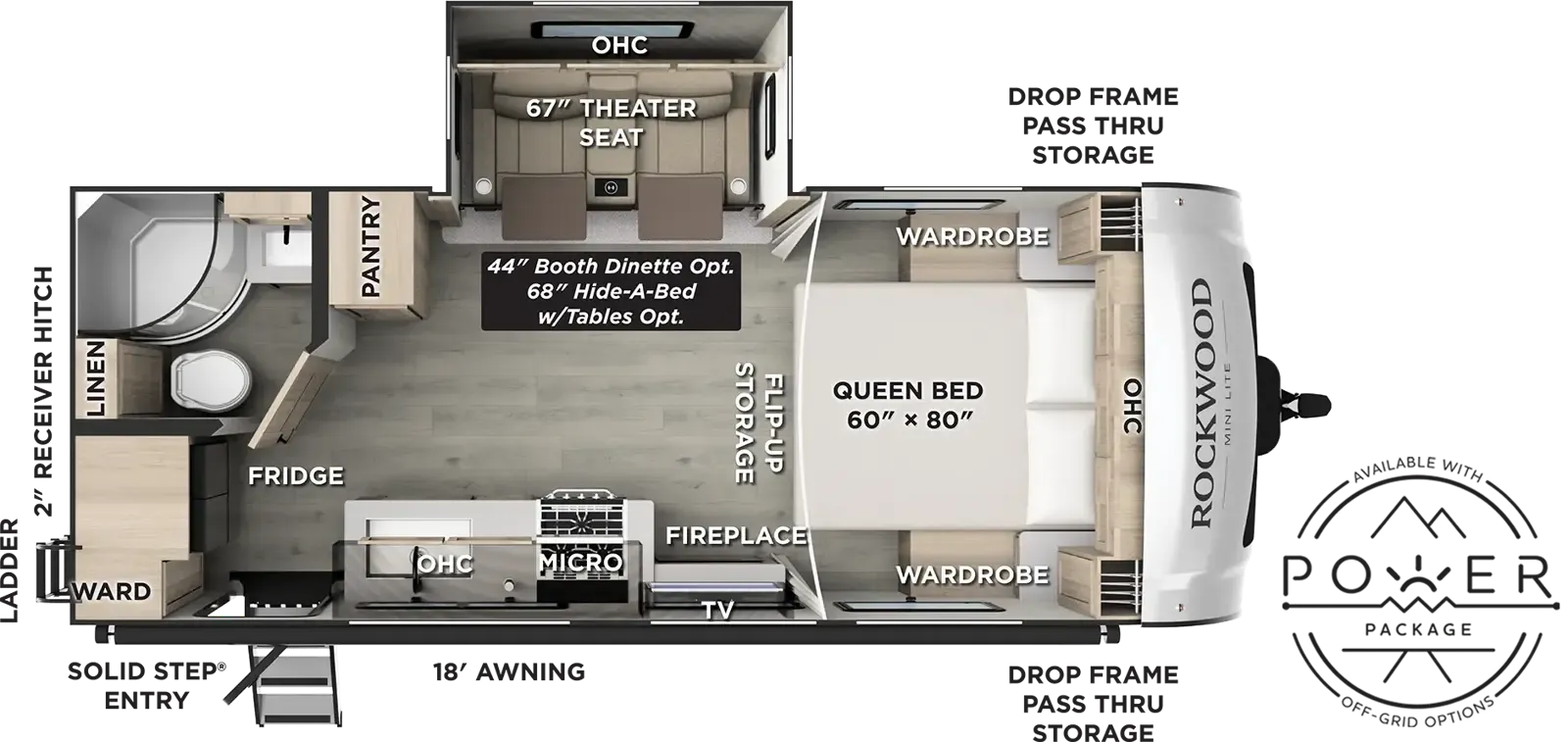 2027 ROCKWOOD MINI LITE 2205S Floorplan