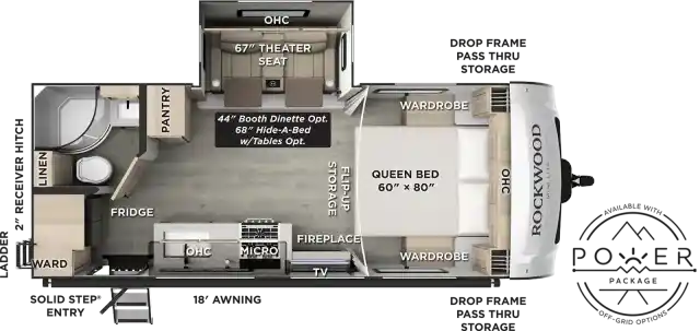 2027 ROCKWOOD MINI LITE 2205S Floorplan