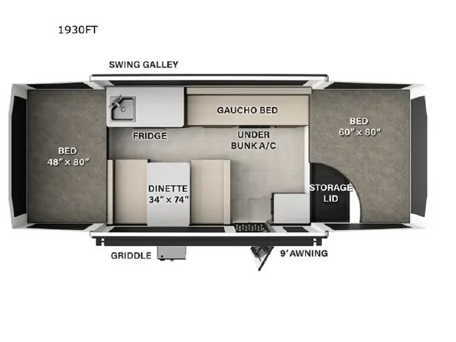 2027 ROCKWOOD FREEDOM CT 1930FT Floorplan