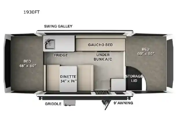 2027 ROCKWOOD FREEDOM CT 1930FT Floorplan