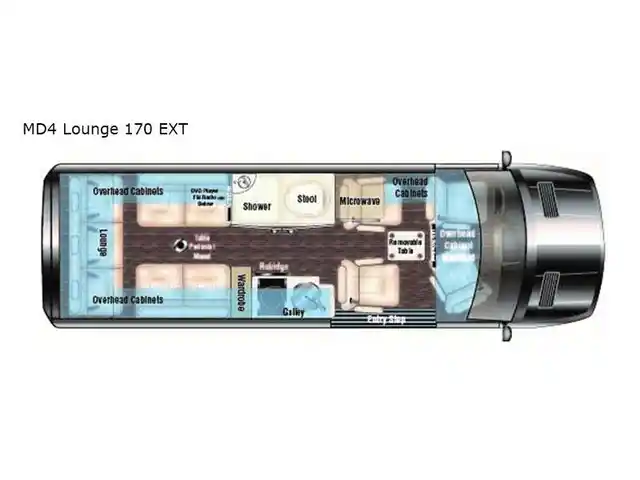 2022 MIDWEST ULTIMATE TOYS RV MD4 170EXT Floorplan