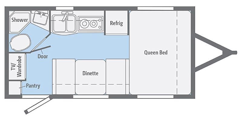 2017 WINNEBAGO MICRO MINI 1706FB Floorplan