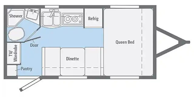 2017 WINNEBAGO MICRO MINI 1706FB Floorplan